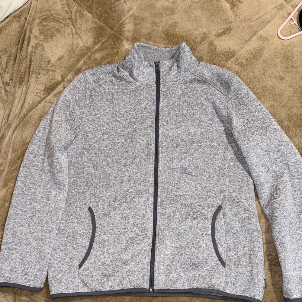 Eddie Bauer Women's Gray Fleece light jacket sweater